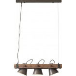 Lampa Wisząca Decca III | Loftowa Belka Czarna - Brilliant