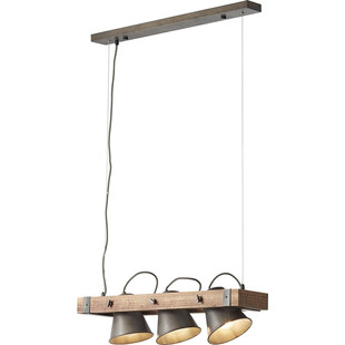 Lampa Wisząca Decca III | Loftowa Belka Czarna - Brilliant