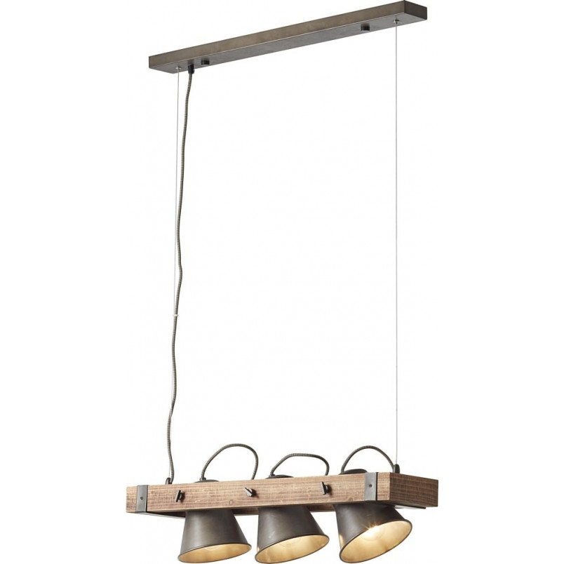 Lampa Wisząca Decca III | Loftowa Belka Czarna - Brilliant