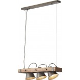 Lampa Wisząca Decca III | Loftowa Belka Czarna - Brilliant