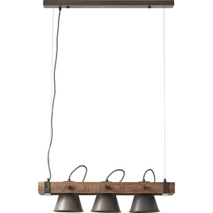 Lampa Wisząca Decca III | Loftowa Belka Czarna - Brilliant