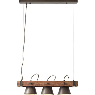 Lampa Wisząca Decca III | Loftowa Belka Czarna - Brilliant