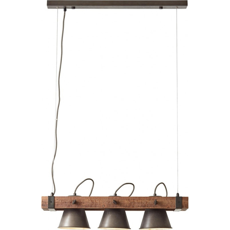 Lampa Wisząca Decca III | Loftowa Belka Czarna - Brilliant