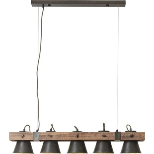 Lampa wisząca drewniana Decca - Loftowa lampa na belce | Brilliant
