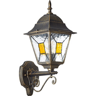 Kinkiet zewnętrzny retro Janel czarno-złoty Brilliant | Sklep z lampami