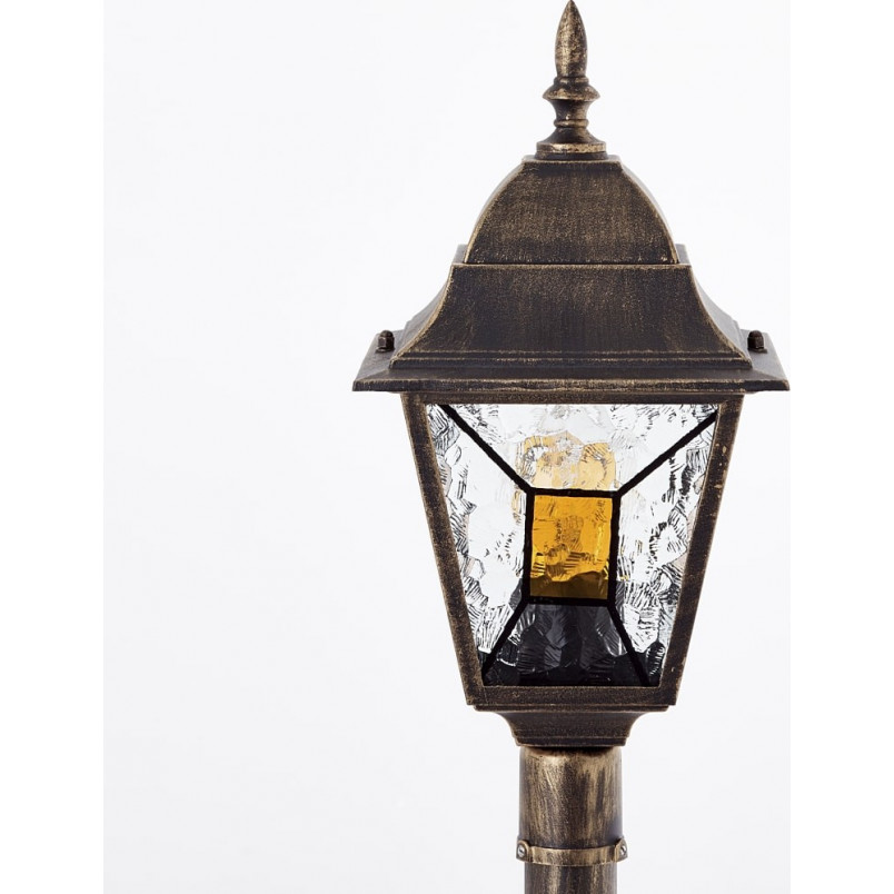 Słupek ogrodowy retro Janel 120cm czarno-złoty Brilliant | Oświetlenie