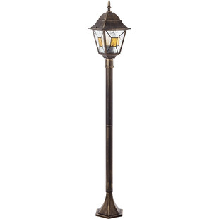 Słupek ogrodowy retro Janel 120cm czarno-złoty Brilliant | Oświetlenie