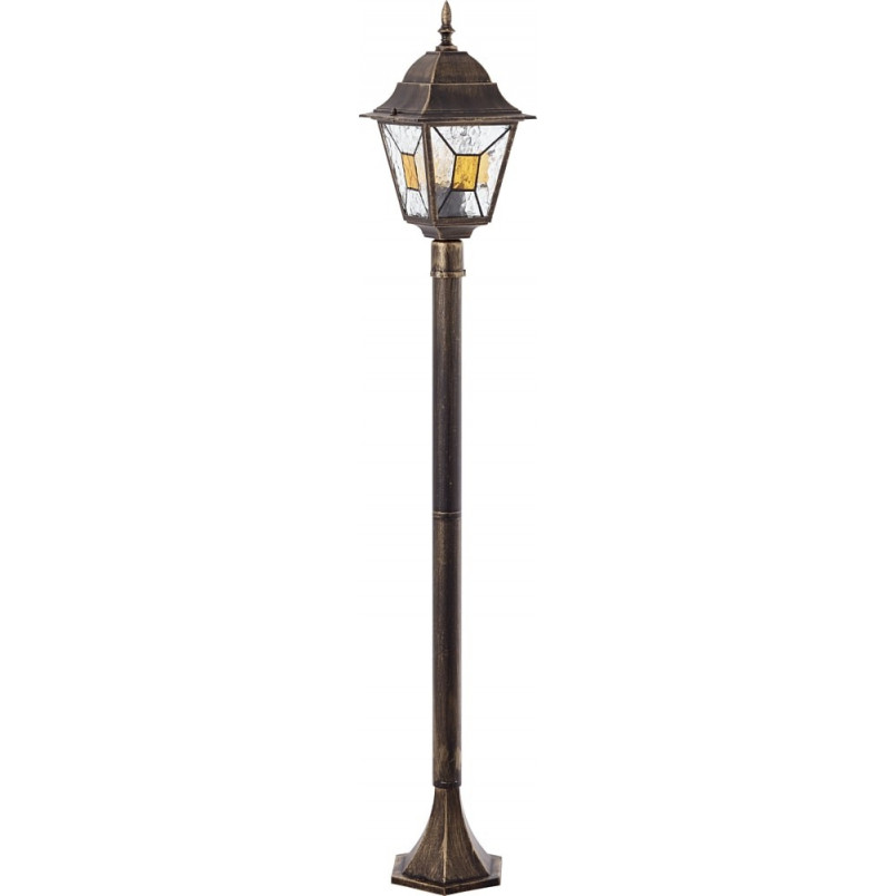 Słupek ogrodowy retro Janel 120cm czarno-złoty Brilliant | Oświetlenie