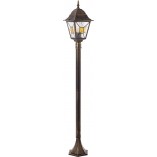 Słupek ogrodowy retro Janel 120cm czarno-złoty Brilliant | Oświetlenie