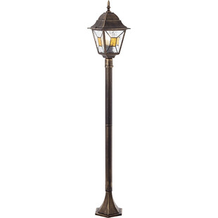Słupek ogrodowy retro Janel 120cm czarno-złoty Brilliant | Oświetlenie