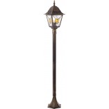 Słupek ogrodowy retro Janel 120cm czarno-złoty Brilliant | Oświetlenie