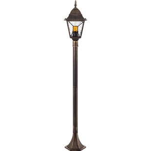 Słupek ogrodowy retro Janel 120cm czarno-złoty Brilliant | Oświetlenie