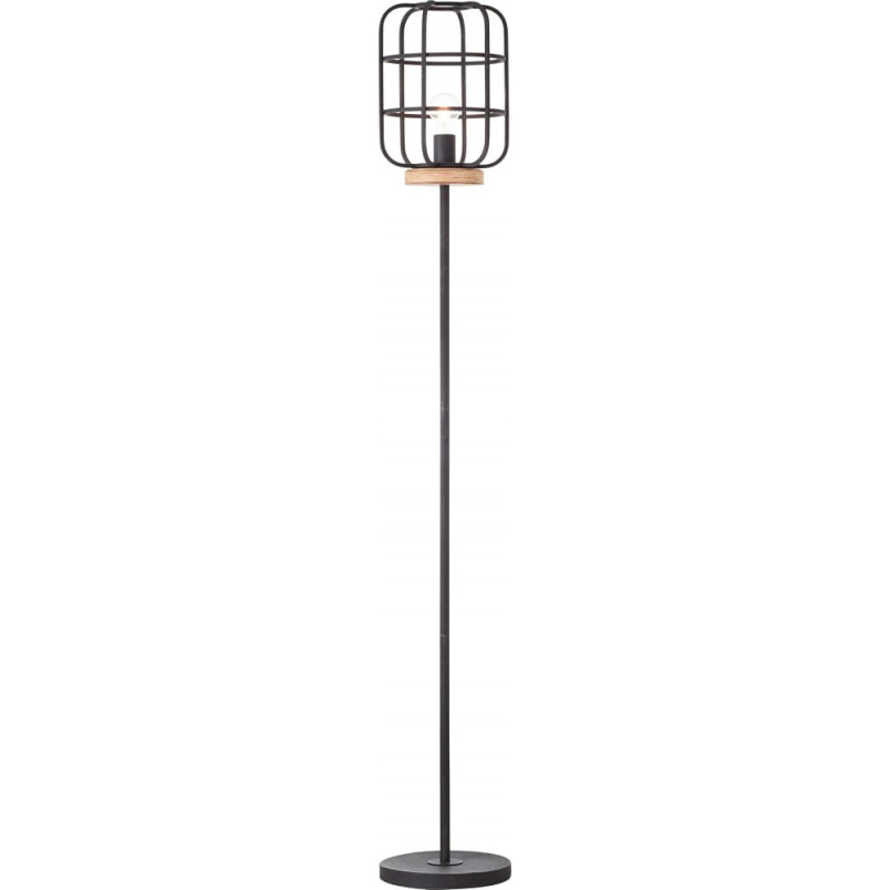 Lampa podłogowa industrialna Gwen - Brilliant | Loftowa czarna