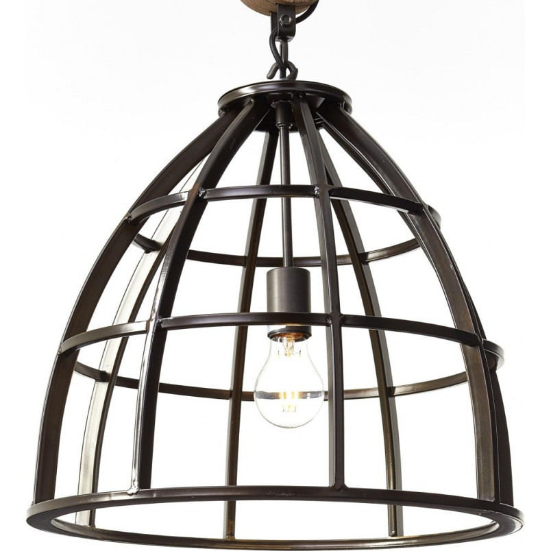 Lampa wisząca industrialna Matrix II | Czarna, 47cm | Brilliant