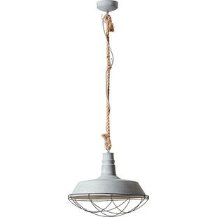 Lampa Wisząca Industrialna Rope | Szara, Betonowa - Brilliant