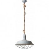 Lampa Wisząca Industrialna Rope | Szara, Betonowa - Brilliant