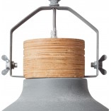 Stylowa Lampa wisząca industrialna z łańcuchem Emma 33cm szara Brilliant do salonu, sypialni i kuchni