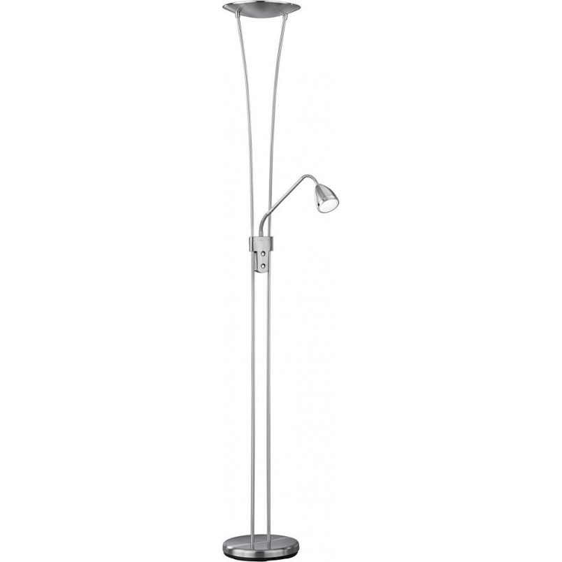 Lampa podłogowa Arizona Trio | Srebrna, ze ściemniaczem