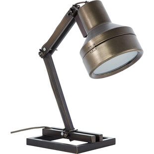 Lampa biurkowa industrialna Brilliant Hardwork | Czarna stal