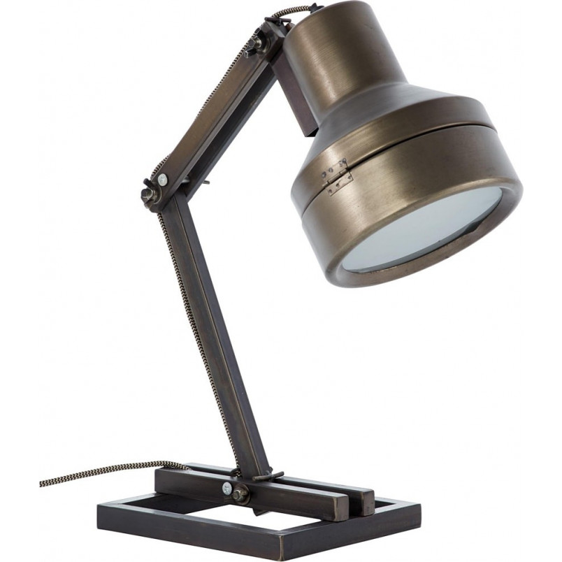 Lampa biurkowa industrialna Brilliant Hardwork | Czarna stal