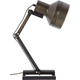 Lampa biurkowa industrialna Brilliant Hardwork | Czarna stal
