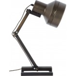 Lampa biurkowa industrialna Brilliant Hardwork | Czarna stal
