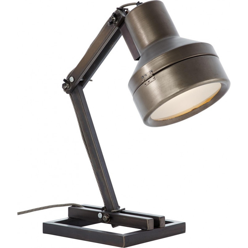 Lampa biurkowa industrialna Brilliant Hardwork | Czarna stal