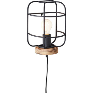 Kinkiet industrialny Gwen czarny - Brilliant | Loftowa lampa