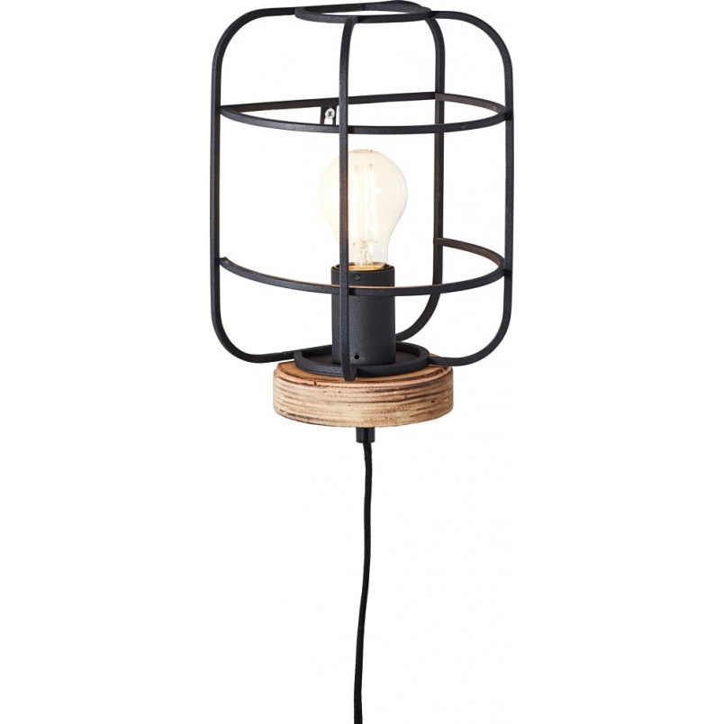 Kinkiet industrialny Gwen czarny - Brilliant | Loftowa lampa