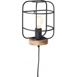 Kinkiet industrialny Gwen czarny - Brilliant | Loftowa lampa