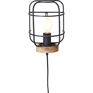 Kinkiet industrialny Gwen czarny - Brilliant | Loftowa lampa