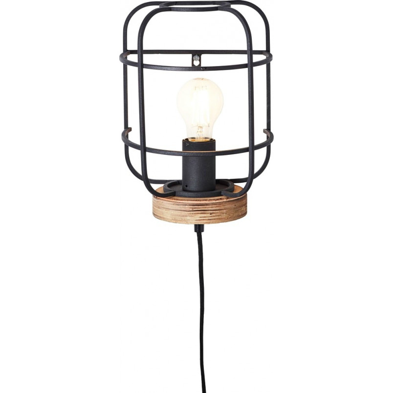 Kinkiet industrialny Gwen czarny - Brilliant | Loftowa lampa