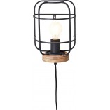 Kinkiet industrialny Gwen czarny - Brilliant | Loftowa lampa