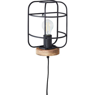 Kinkiet industrialny Gwen czarny - Brilliant | Loftowa lampa
