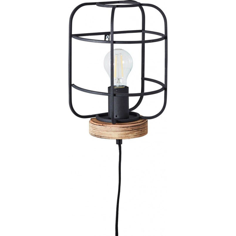 Kinkiet industrialny Gwen czarny - Brilliant | Loftowa lampa
