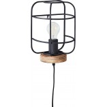 Kinkiet industrialny Gwen czarny - Brilliant | Loftowa lampa