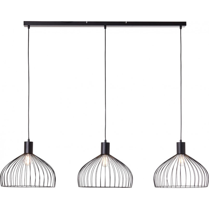 Lampa wisząca Blacky III - Loftowa lampa metalowa czarna | Brilliant