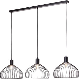 Lampa wisząca Blacky III - Loftowa lampa metalowa czarna | Brilliant