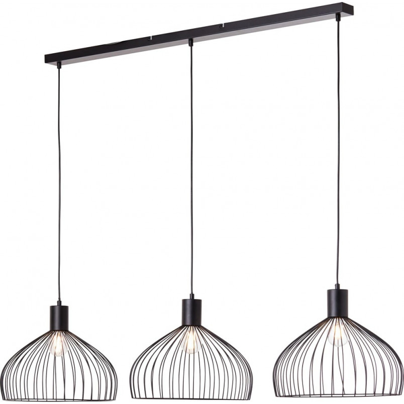 Lampa wisząca Blacky III - Loftowa lampa metalowa czarna | Brilliant