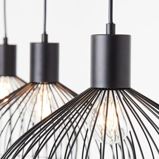 Lampa wisząca Blacky III - Loftowa lampa metalowa czarna | Brilliant
