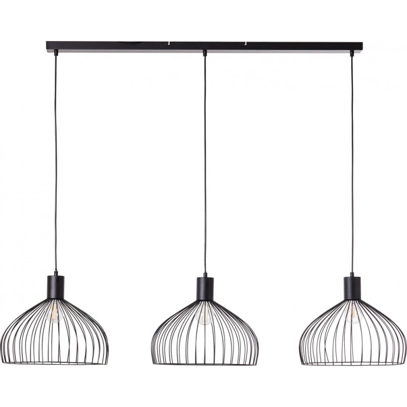 Lampa wisząca Blacky III - Loftowa lampa metalowa czarna | Brilliant