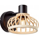 Kinkiet Boho Norah - Naturalny Bambus / Czarny | Brilliant