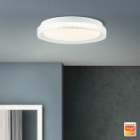 Plafon LED Burlie z pilotem - nowoczesne oświetlenie Brilliant