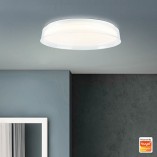 Plafon LED Leanna 41cm - Biały, Pilot, Ściemniacz | Brilliant