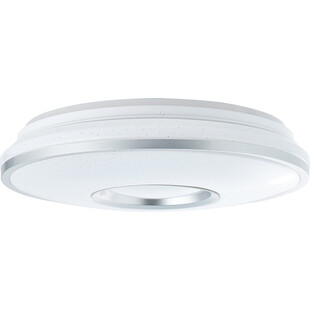 Plafon nowoczesny z pilotem sterowania Visitation LED 39cm biały / srebrny Brilliant