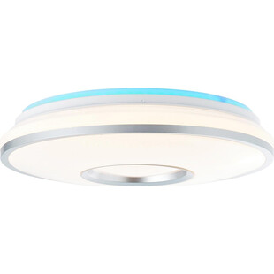 Plafon nowoczesny z pilotem sterowania Visitation LED 39cm biały / srebrny Brilliant