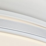 Plafon LED Jamil z pilotem | Srebrny, 48cm | Brilliant