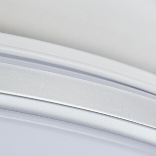 Plafon LED Jamil z pilotem | Srebrny, 48cm | Brilliant