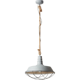 Lampa Wisząca Industrialna Rope | Szara, Betonowa - Brilliant