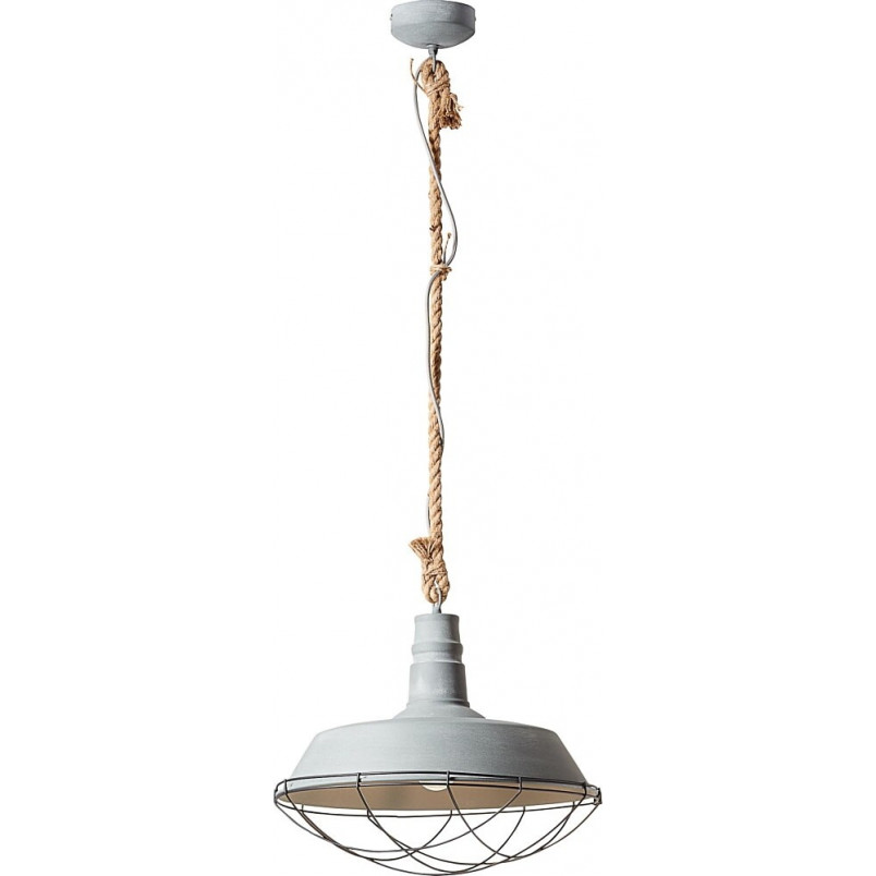 Lampa Wisząca Industrialna Rope | Szara, Betonowa - Brilliant